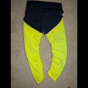 EUC Zyia Neon Yellow Parallel Luxe Hi-Rise 7/8 24”, Size 16/18